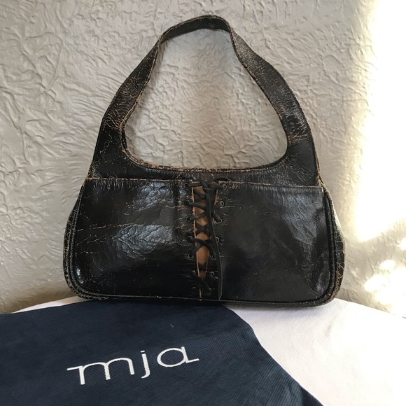 mja Handbags - Mja Distressed Brown Leather Vintage Handbag